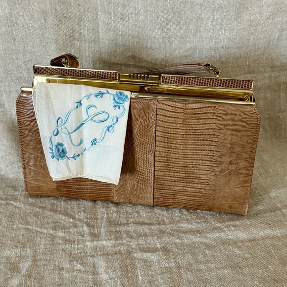 vintage 50s 60s lizard skin handbag Bags by Marquise - Picture 6 of 12